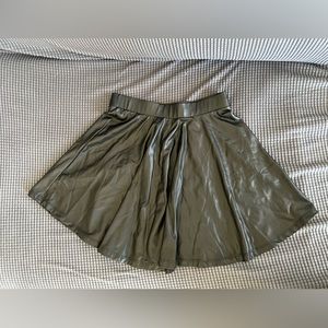 Black pleather skater skirt, small